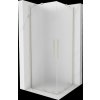MEXEN/S - Velar Duo sprchovací kút, posuvné dvere 90 x 90, dekor, nikel kartáčovaný 871-090-090-32-97