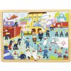Viga puzzle na podložke 48 častí hasiči