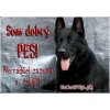 Pozorpes.sk, výstražná tabuľka (Nemecký ovčiak čierny)