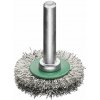 Lessmann 414343 | Rotačná kefa so stopkou priemer 6 mm nehrdzavejúci drôt, zvlnený priemer 40x16 / 0,20 nerezový drôt, zvlnený
