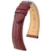Vínový kožený remienok Hirsch Regent L 04107069-2 (Aligátorí koža) Hirsch Selection 20 mm