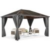 Milos 3x4m záhradný altánok so závesmi Garden Point sivý
