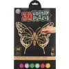 MOXY Dřevěné 3D vybarvovací puzzle Motýl