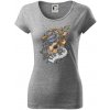 Hudobné nástroje v notách - Dámske tričko Pure - 2XL ( Tmavosivý melír )