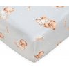 Bavlnené prestieradlo do postieľky New Baby Sweet teddy bear 120x60 cm grey