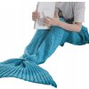 CANDeal Modrá 80x180cm pre dospelých Mermaid Blanket Personalizované ručne vyrobené pletené teplé obývacia izba pohovka deka Vianoce narodeniny darček spací vak