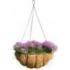 Závesný kvetináč s kokosovou vložkou na rastliny, závesný kvetináč 25 cm