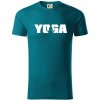 Yoga nápis - Tričko z organickej bavlny - 3XL ( Petrolejová )