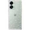 Odolné silikónové puzdro iSaprio - Abstract Triangles 03 - white - OnePlus Nord 2T 5G