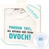 Body s potlačou New Baby Pardon ocko,... máš šéfov dvoch! - darčekové balenie - 86 (12-18m)
