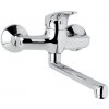 Mereo Drezová nástenná batéria, Sonáta, 150 mm, s ramienkom plochým rovným 160 mm, chróm CB30202N
