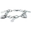 Dámsky náramok srdca z chirurgickej ocele S11066060