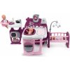 Smoby Violette Baby Nurse Large Doll's Play Center trojkrídlový s 23 doplnkami kuchynka kúpelňa spálňa