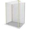 Mexen Kioto sprchová stena Walk-in 110 x 85 x 40 cm, transparentná, zlatá brúsená - 800-110-085-221-55-00-040