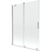 Mexen Velar vaňová zástena 2-krídlová posuvná 130 x 150 cm, transparentná, brúsený nikel - 896-130-000-01-97