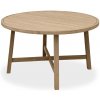 Hector Kulatý zahradní stůl Castello 130 cm z masivu akáciové dřevo/teak