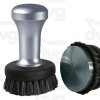 Pěchovadlo kávy - Tamper s kartáčkem 58 mm matný hliník