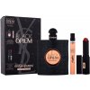 Yves Saint Laurent Black Opium SET: Parfumovaná voda 90ml + Parfumovaná voda 10ml + Rúž na pery Velvet Radical 308 2g pre ženy