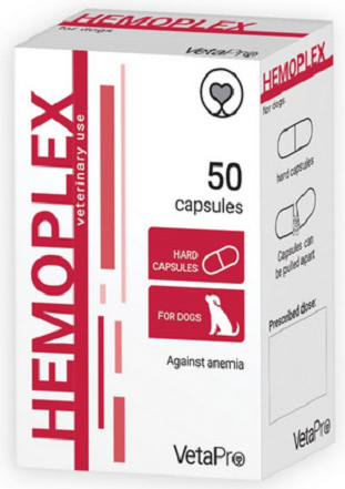 VetaPro Hemoplex výživový doplnok pri anémii pre psy a mačky 50 cps