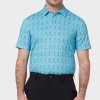 Pánska polokošeľa Callaway Golf ALL OVER DRINKS NOVELTY PRINT grotto modrá XL