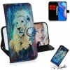 Peňaženkové puzdro Colored Drawing Pattern na Huawei P Smart Z - White Lion