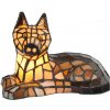 Clayre & Eef Stolná lampa Tiffany pes - 25*13*17 cm E14/max 1*25W - Clayre & Eef
