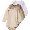 Lupilu® Detské body pre bábätká 5 kusov béžová biela