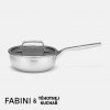 Kónická rajnica FABINI & Těhotnej kuchař 2.0, ø 20 cm (1,5 l) - Nerezová beznitová rajnica s hybridným keramickým povrchom z viacvrstvovej nerezovej ocele s pokrievkou