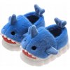 DETSKÉ DOMÁCE PAPUČE PLYŠOVÉ TEPLÉ MÄKKÉ ŽRALOK SHARK 30-31 MODRÉ