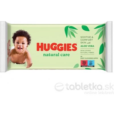 Huggies Natural Care čistiace utierky s Aloe Vera 56 ks