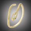 GRACE Silver Jewellery Stříbrný prsten Graceful Snake Gold, stříbro 925/1000, had P-SCR666-B/3 nastavitelná Zlatá