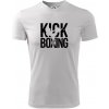 Nápis Kick Boxing - Pánske tričko Fantasy športové - XL ( Biela )