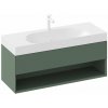 Ravak Lite skrinka 120x45x43 cm závesná kúpeľňová skrinka pod umývadlo zelená X000001870