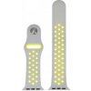 Swissten remienok pre apple watch silikónový - šport 42 / 44 / 45 / 49 mm strieborno/žltý