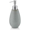 KELA Dávkovač mydla Dots keramika šedohnedá 350 ml KL-23602