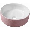 Umývadlo na dosku okrúhle Sapho ARDEA 41 cm ružové