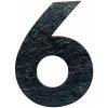 Domové číslo „6“, 150 × 105 mm, bridlice, 1725