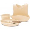Detská silikónová jedálenská súprava New Baby béžová