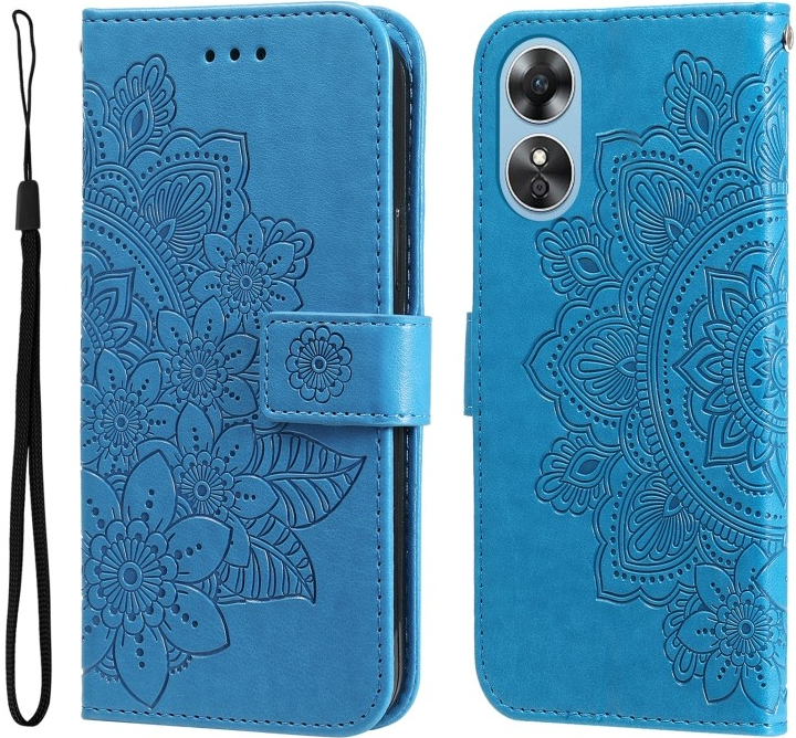 Púzdro PROTEMIO 52906 ART MANDALA Peňaženkové puzdro Oppo A17 modré