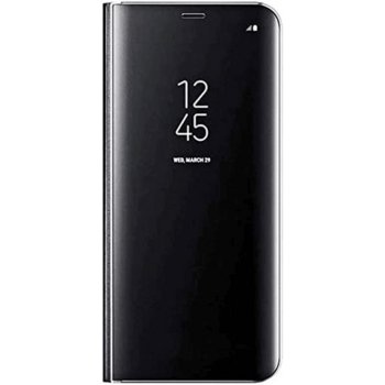 Púzdro SES Zrkadlový plastový flip Samsung Galaxy S21 Ultra 5G G998B - čierne