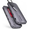 AXAGON HMC-12GM2 Multi portový USB-C 10Gbps húb. NVMe/SATA M.2, HDMI, čítačka kariet a DisplayPort. Kábel USB-C 50 cm