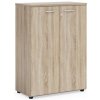 Policová skriňa BASIC, so zámkom, 80x40x111,7cm, dub Sonoma