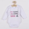 NEW BABY Body s potlačou New Baby 50% Mamička + 50% Otecko 100% JA ružové - darčekové balenie Veľ. 56