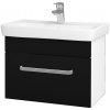 Dreja Umývadlová skrinka SOLO SZZ 60 - N01 Biela lesk / Úchytka T01 / M17 Čierna mat