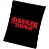 Carbotex Veľká plyšová deka Stranger Things motív Black