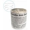 Očistná sviečka Biela šalvia s lístkami mini (Tara, 6 cm)