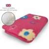 DRYBED Premium Vet Bed Kvety ružový 150 x 100 cm