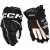 Hokejové rukavice CCM Tacks XF 80 Black/White Junior 12 palcov