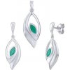 Silvego Strieborná súprava šperkov Belinda s pravým smaragdom - náušnice a prívesok FWS15783ER