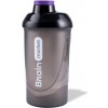 BrainMarket plastový shaker (šejkr), černý, 600 ml Čierny plastový šejker s logom BrainMarket